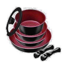 (Direct mail from Japan) Pearl Metal pot set 7 pieces A for IH with replacement handle HB-562