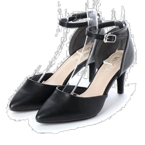 (Direct Mail from Japan) Vivian Pointed Separate Heel Shoes (Black PU) Womens Shoes