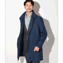 Japan Direct Mail UNION STATION Mens Stretch Birds Eye Pattern Stand Collar Coat M0841FC 401