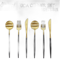 Japan direct mail Cutipol GOA dinner 6-piece cutlery fork spoon and tableware gold GO03 04 05 set simple
