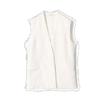 Japanese direct mail DES PRES French linen short vest for women spring and summer style simple design matching