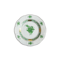 Japan direct mail Japan direct mail Herend Herend Hungary hand-painted Aboni green plate 12cmAV