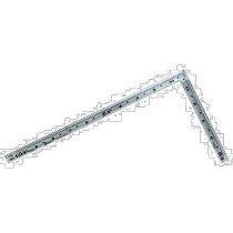 (Direct mail from Japan) SHINWA carpenters square silver 1-foot scale with red numbers on the back