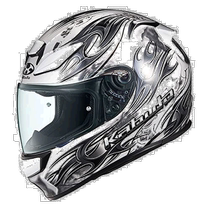 (Direct Mail from Japan) Ogk Kabuto Motorcycle Helmet Full Face SHUMA FLAME Pearl White Black S