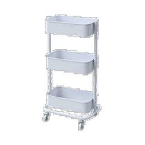 (Japan Direct Mail) Mountain Good Kitchen Truck Wide 27 5x Deep 39 5x High 77 cm 3 Floors White LSBT-3 (