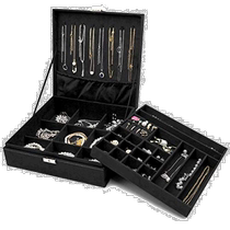 (Direct mail from Japan) ProCase jewelry box for women 2 layers removable partition black