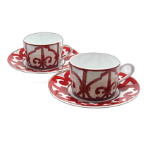 Japan direct mail Hermes Hermes Gadroon 11016P2 teacup and saucer pair