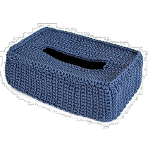 (Japan Direct Mail) Oka Base Washable Cardboard Box Deep Blue Knit Superior Sense Practical Toilet Paper Box