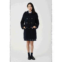 Japan Direct Post Heavy Coat Student Ladies School Uniform Rough Coat Navy Uniform Long Dress Code Light High School
