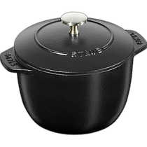 Publipostage Japon (Publipostage Japon) Pot à riz en émail Staub noir L 20cm 3-en-1 compatible IH 4050