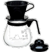 (Publipostage direct du Japon) Cafetière en verre transparent résistant à la chaleur iwaki 1L noir K7966C-B KT7966C-B