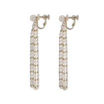 Japanese direct mail LADY fake pearl triple earrings LAGUNAMOON ear clip