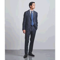 Japan Direct Mail United Arrows Mens Deep Blue Gprint Three Grain Buckle Suit S-model 11231