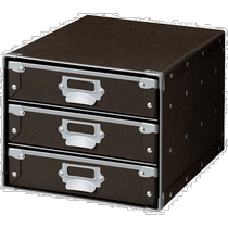 (Direct mail from Japan) Nakabayashi Nakabayashi desktop document storage box 3 layers A4 vertical brown
