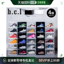 Japan direct mail bcl BCL shoe box shoe box storage set 4 pieces 1 pair slim shoe box transparent 1210
