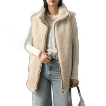 Japanese direct mail a point etc fur vest GILET TARA womens fur vest with zipper