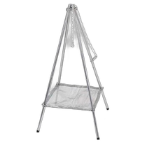 Japan direct mail Captain Stag four-person fire stand outdoor equipment campfire stand four-leg stand silver
