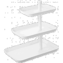 (Direct mail from Japan) Yamazaki Industrial 3-layer jewelry storage rack W24 7XD15 7XH25 7cm white 472