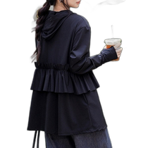 Japanese direct mail TeddyShop womens hooded double-layer ruffled long-sleeved sun protection clothing rashguard063