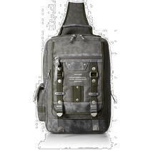 Self-operated｜device shoulder bag multifunctional personal storage shoulder bag dark gray trendy fashionable nylon