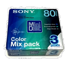 (Direct mail from Japan) SONY mini disk 80 minutes MD 3 pieces disk color 3MDW80CRLGB Sony