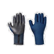 (Direct mail from Japan)Shimano rubber gloves with three fingers exposed GL-011V dark blue 2XL