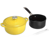 Japan direct mail (Japan direct mail) Le Creuset cool color wok set double ear pot 20cm milk