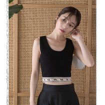 Japanese direct mail VIS womens hem logo short vest spring summer and autumn comfortable and stretchable material