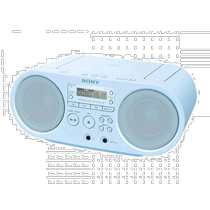 Sony CD-радио ZS-S40FM AM Wide FM совместим с Blue Big Band