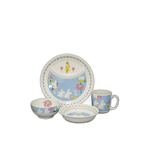 (Direct Mail from Japan) Yamaka Double On Childrens Bowl Cup Plate White Cartoon Print Cute MM1200 11