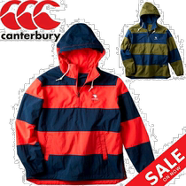 Japan Direct Mail Canterbury Burrelian Hooded Sweatshirt Sports Nylon Striped Pattern Waterproof Female Style Wind WA70706