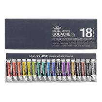(Direct mail from Japan) Holbein Opaque Watercolor Painting Tools Gouache 18 Color Set 5ml (No. 2)