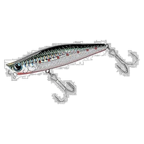 (Direct Mail from Japan) DAIWA Dayiwalua Fishing Bait Sea Bass Style Silver Black 87S Fishhook Long Throwing and Sinking