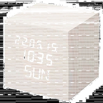 (Direct mail from Japan) Alice Oyama Electronic Alarm Clock LED Temperature Indicator Power Saving Square ICW-02W