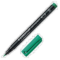 STAEDTLER Oil Pen Lumo Color Fine Green 10 Pack Staedtler Glass