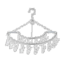 (Direct mail from Japan) Muji clothes drying rack for aluminum wall 16 clips about 45x23cm 2577