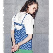 Japan direct mail MAISON SPECIAL womens denim halter top pure cotton durable material spring and summer