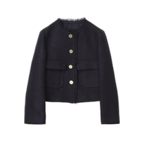 Japanese direct mail ANAYI womens pure cotton plain pocket jacket 10241710160