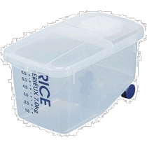 (Direct mail from Japan) SKATER rice cylinder sealed insect-proof rice box 5kg transparent with blue casters