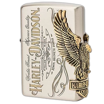 (Direct mail from Japan) ZIPPO lighter three-sided silver × gold Harley-Davidson three-dimensional eagle decoration HDP