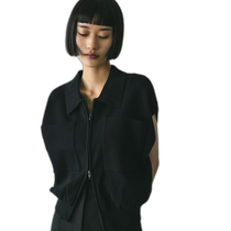 Japanese direct mail STYLEMIXER womens pocket knitted zipper vest 500HAS701281