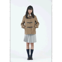 日本直邮学生粗呢大衣 女童 轻便 轻便校服 驼 制服 粗呢大衣 短