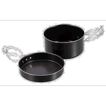 (Direct Mail from Japan) Captain Stag Deer Brand Cookware Pot Aluminum Installed Cookware 14cm Black UH-41