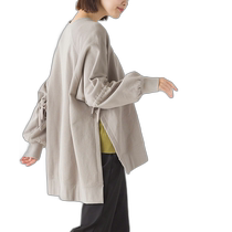 Japan Direct Mail Sweatshirt Sleeves Ribbon Pullover Womens Tops One Size Fits Most Sleeves HA