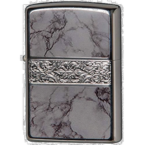 (Japan Direct mail) Zippo Sesame Oil lighter marble bifacial engraving machined silver 2S-WHM