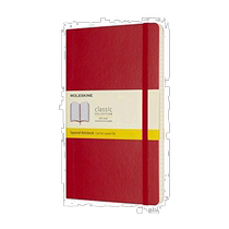 Self-operated｜MOLESKINE Notebook Classic Paperback Checkered Large Size Red
