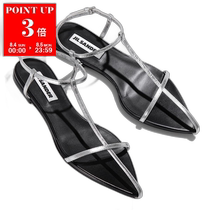 Japan direct mail Jil Sander flat sandals J15WP0081 P5802 womens pointed toe strap sandals