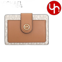 Japan direct mail Michael Kors wallet bifold wallet 34R4G0KF5B Vanilla x Acor