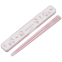 (Direct mail from Japan) Skedar antibacterial chopstick set 18cm with chopstick box Hello Kitty pattern ABC3