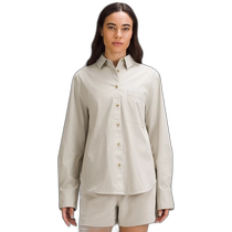 Lululemon Lululemon Womens Cotton Blend Long Sleeve Shirt Tan XS pro